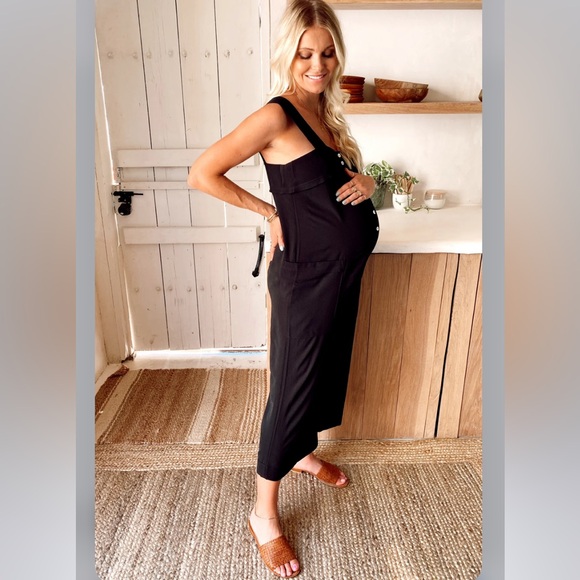 Show Me Your MuMu Run Around Jumpsuit Romper Pockets Maternity Summer Vacation - Picture 6 of 6